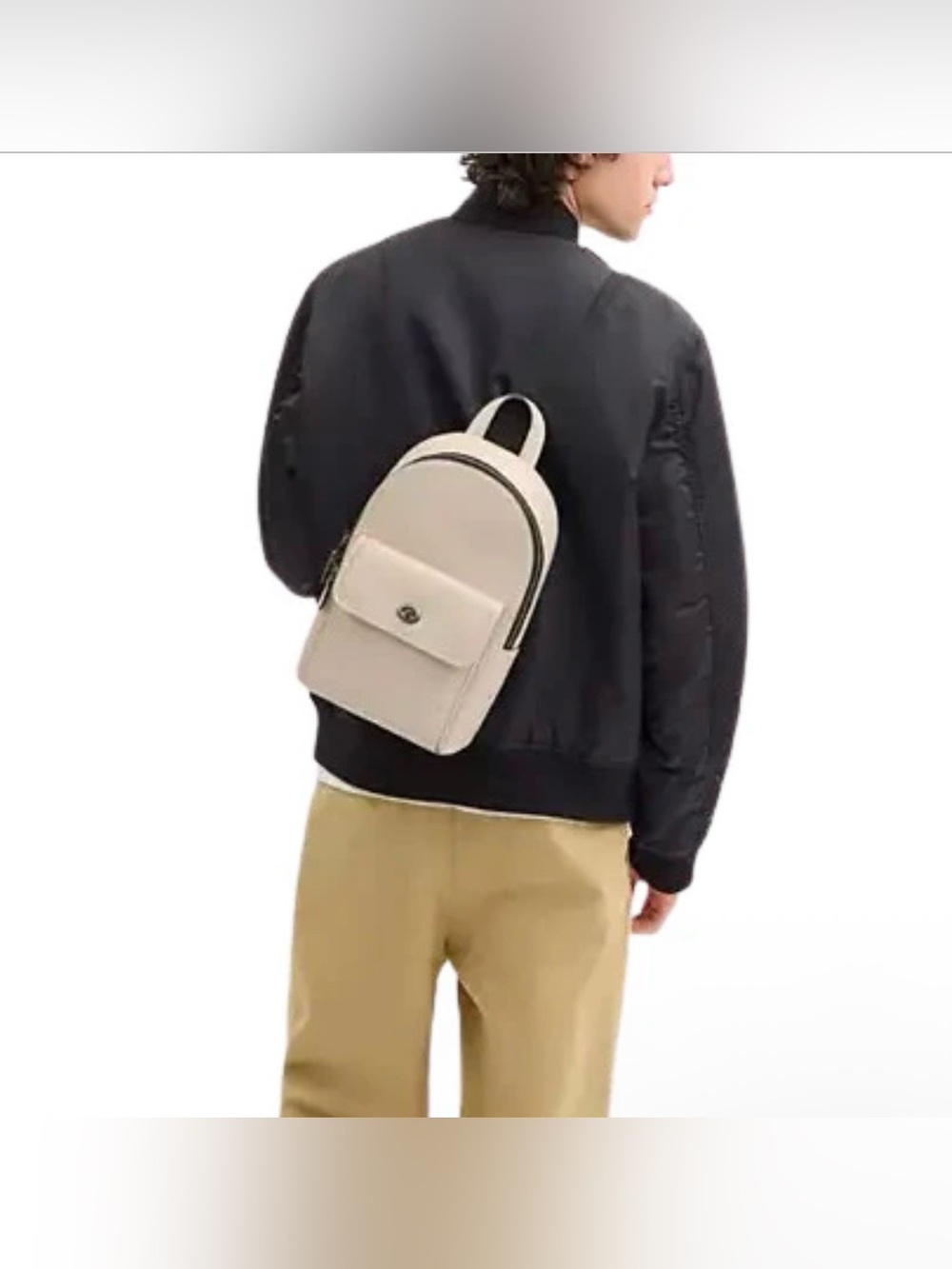 Coach TURNLOCK SLING PACK. New no tag color Gunmetal/Tan.